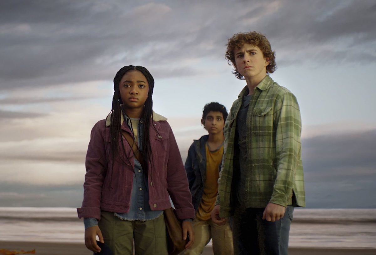 The trio in the trailer for the Percy Jackson and the Olympians TV show.