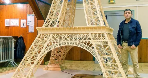 Matchstick Eiffel Tower Beats World Record