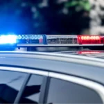 Police crime scene tape near a New Jersey home investigation