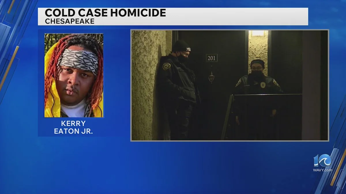 Chesapeake Police Offer Reward for Tips in 2021 Apartment Shooting That Killed Kerry Eaton Jr. and Left Another Person Wounded on Towne Point Road